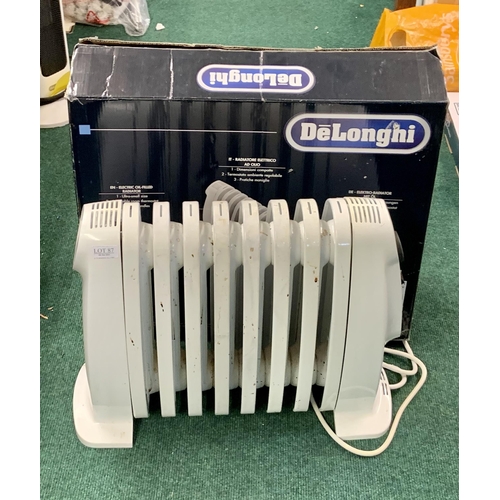 87 - BOXED DELONGHI MEDIUM OIL FILLED RADIATOR - SLIGHT STAIN TO TOP