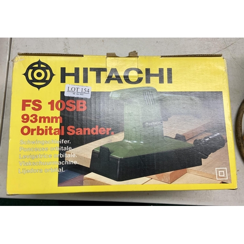 154 - BOXED HITACHI 93MM ORBITAL SANDER