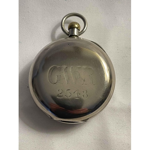 395 - GWR 2543 Lancashire Watch Great Western Railway nickel cased pocket watch with Lancashire Watch Co L... 