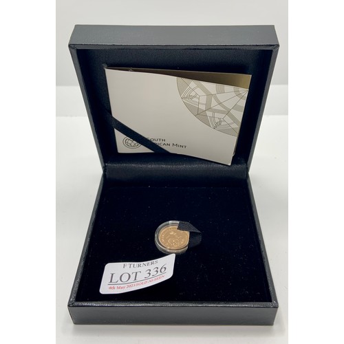 336 - 2018 1/10TH OZ. GOLD KRUGERRAND PROOF PRIVY MARK LTD ED -128 0F 300 - WITH ORIGINAL BOX & COA