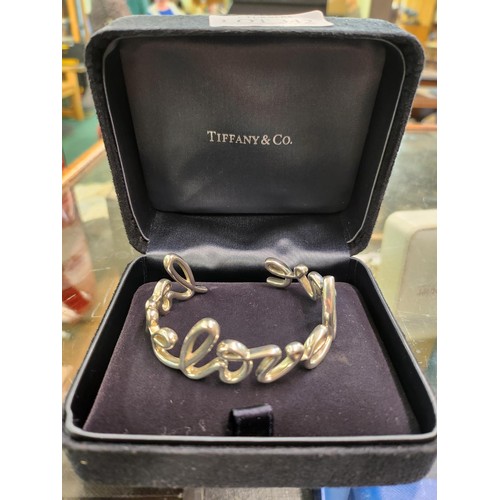 342 - A TIFFANY SILVER BRACELET BY PALOMA PICASSO -SIGNED