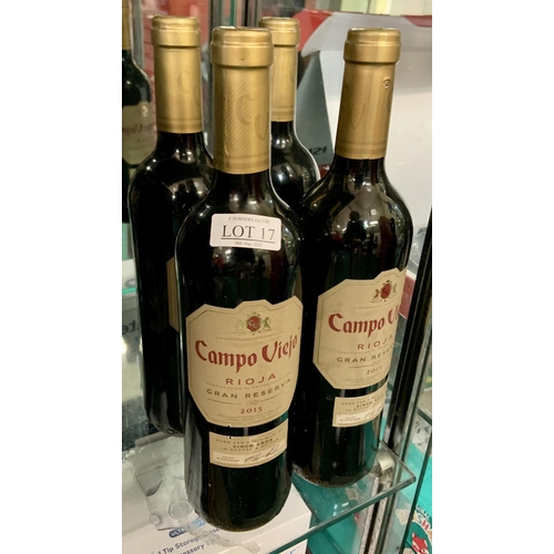 17 - 4 X BOTTLES OF CAMPO VIEJO RIOJA GRAND RESERVA 2015