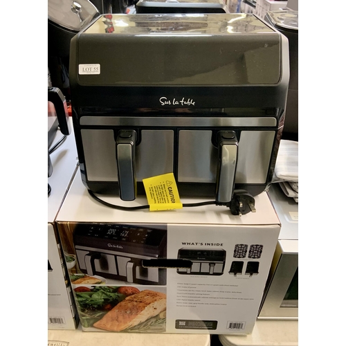 55 - BOXED SUR LA TABLE 7.5L DUAL BASKET AIR FRYER