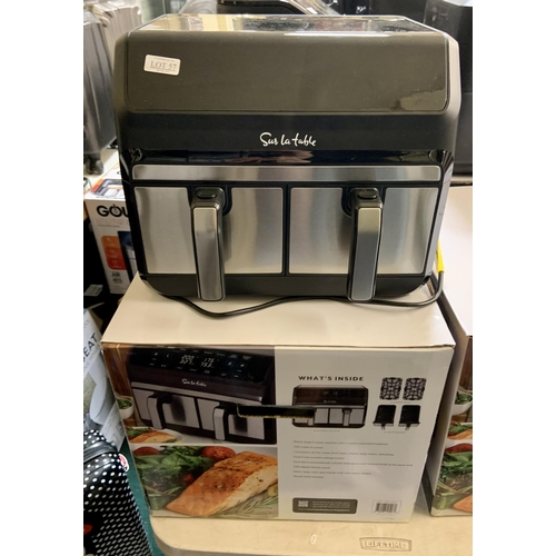 57 - BOXED SUR LA TABLE 7.5L DUAL BASKET AIR FRYER