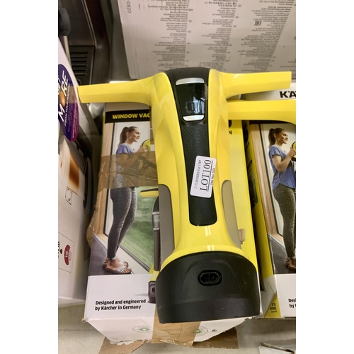 100 - BOXED KARCHER WV6 WINDOW VAC WITH ACCESSORIES