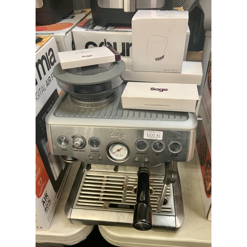 81 - SAGE THE BARRISTA EXPRESS PUMP COFFEE MACHINE WITH ACCESSORIES