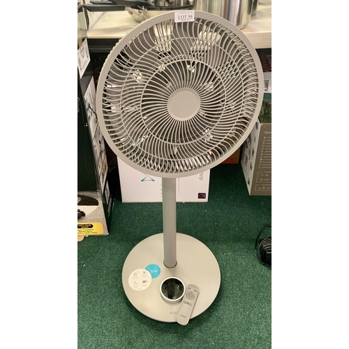 94 - BOXED DUUX WHISPER FLEX SMART PORTABLE FAN WITH R/C