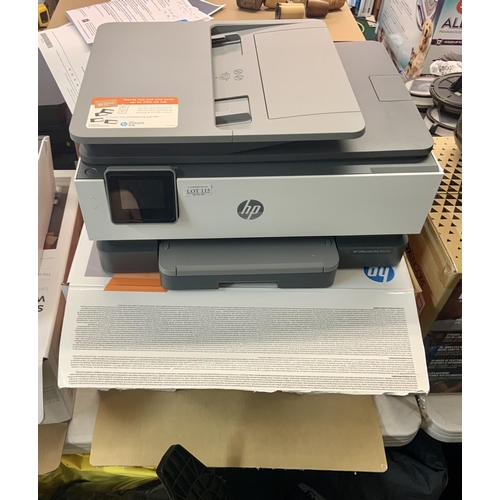 115 - BOXED HP OFFICE JET PRO 8022E PRINTER - LOW INKS