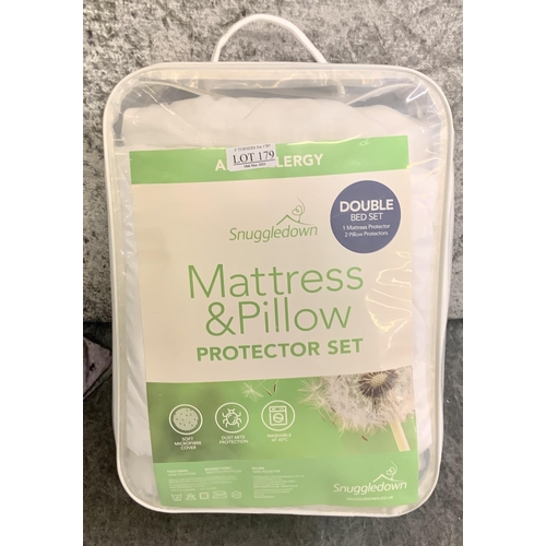 179 - SNUGGLEDOWN DOUBLE MATTRESS AND PILLOW PROTECTOR SET