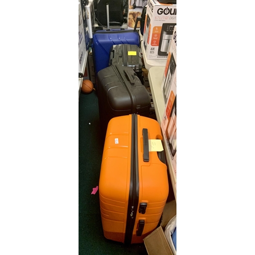 183 - 4 LARGE HARDSIDE SPINNER SUITCASES SAMSONITE, AMERICAN TOURISTER ALL WITH FAULTS (ZIP/ DAMAGED ETC)