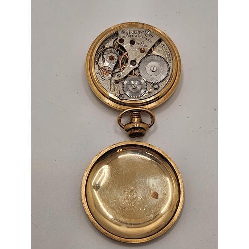 202 - WALTHAM HUNTER POCKET WATCH MARKED 17 JEWELS A.W.W.CO WALTHAM MASS TO MOVEMENT IN A PHILADELPHIA CAS... 