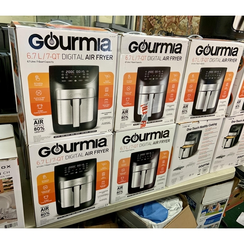 65 - SET OF 6 BOXED GOURMIA 6.7L DIGITAL AIR FRYERS - UNTESTED AS SEEN