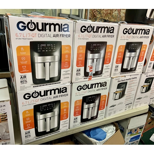 66 - SET OF 6 BOXED GOURMIA 6.7L DIGITAL AIR FRYERS - UNTESTED AS SEEN