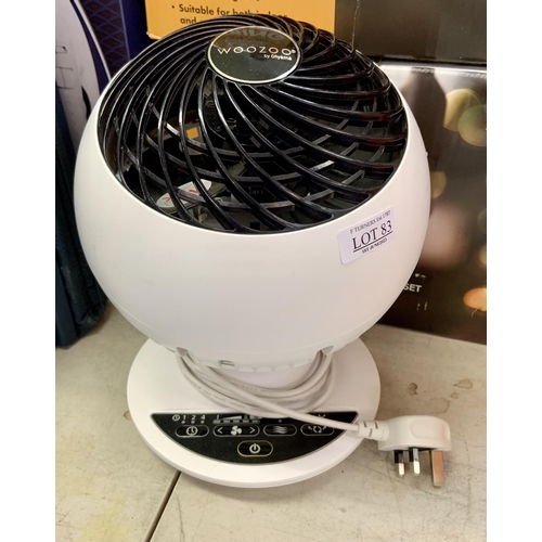 83 - WOOZOO OSCILLATING DESK TOP FAN WITH R/C