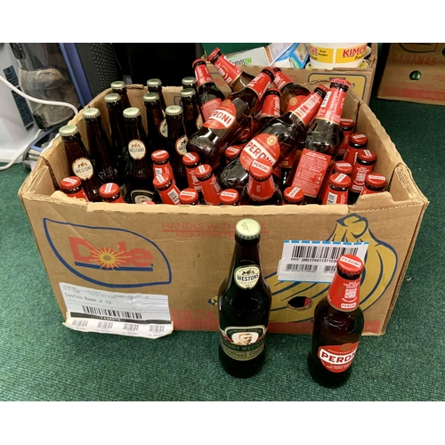 106 - BOX OF MIXED BEERS AND CIDERS INC. PERONI RED AND HENRY WESTON VINTAGE CIDER