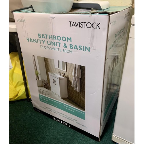 138 - TAVISTOCK FORM BATHROOM VANITY UNIT ONLY (NO SINK) -BOXED