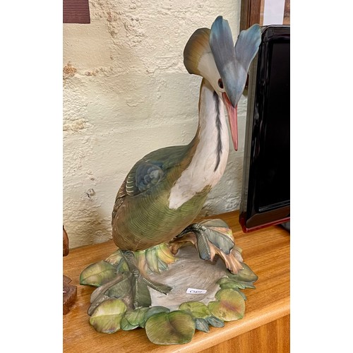 350 - EDUARDO TASCA LIMITED EDITION FIGURINE OF A GREBE BIRD FIGURINE -  H:34CMS BEING 922 OF 1000