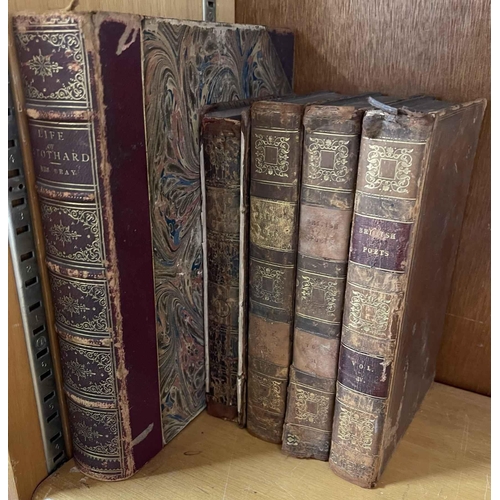 408 - SMALL SELECTION OF ANTIQUE BOOKS INC. LIFE OF THOMAS STODDART BY MRS BRAY (JOHN MURRAY 1851), 3 VOLS... 