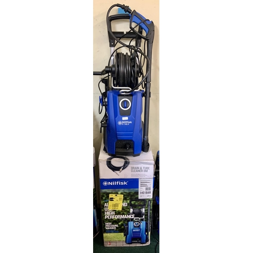 214 - BOXED NILFISK D140.4 HIGH PRESSURE WASHER WITH PATIO CLEANER