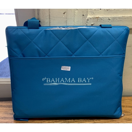 232 - BAHAMA BAY FOLDING BEACH/PICNIC BLANKET (FOLDS INTO CARRY BAG) SMALL SLICE ON CARRY BAG DOES NOT EFF... 