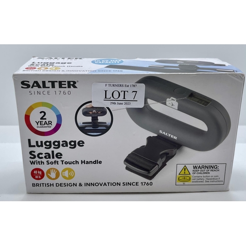 7 - BOXED SALTER 40KG LUGGAGE SCALE