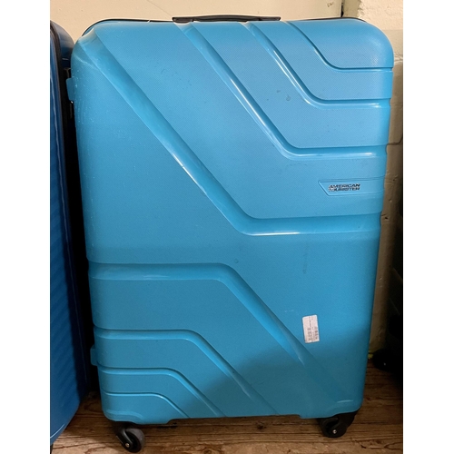 75 - AMERICAN TOURISTER LARGE HARDSIDE SPINNER SUITCASE - TEAL BLUE