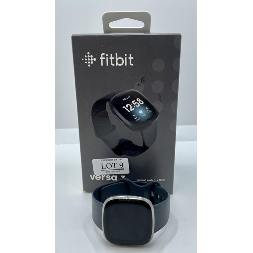 9 - BOXED FITBIT VERSA 3 SMART WATCH/GPS - BLACK