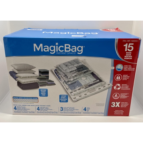 121 - BOXED SET OF 12 MAGIC BAGS - VACUUM STORAGE BAGS