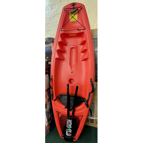 176 - H20-FLO SINGLE KAYAK WITH PADDLE - SEAM TO SIDE SPLIT