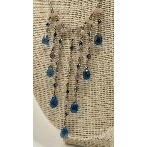 361 - 1930'S SILVER/BEADED NECKLACE