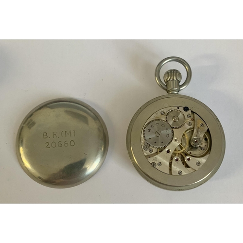 316 - RECORD RAILWAY POCKET WATCH, KEYLESS WITH SCREW BACK - MARKED CUPREL DENNISON - MECHANICS MOVEMENT S... 