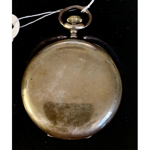 327 - TIME THE DAY' SILVER HUNTER POCKET WATCH WITH ATLAS WORKS H/M 925 - LONDON 1928 M/M -GS GEORGE STOCK... 