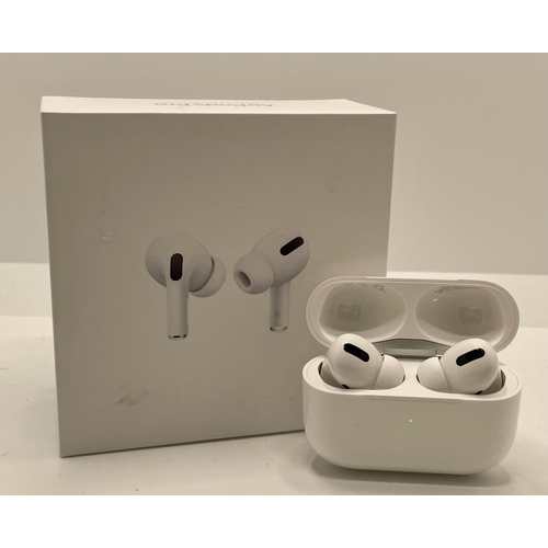 10 - BOXED PAIR OF APPLE AIR POD PROS IN WIRELESS CHARGING CASE WITH EXTRA BUDS AND CHARGING WIRE