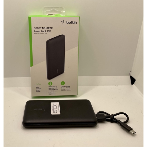 42 - BOXED BELKIN BOOST CHARGE POWER BANK 10K - 10,000 MAH