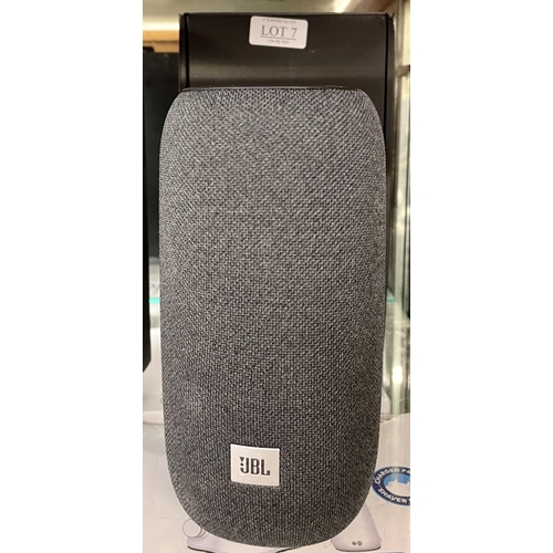 7 - BOXED JBL LINK PORTABLE. BLUETOOTH SPEAKERS WITH GOOGLE ASSISTANT