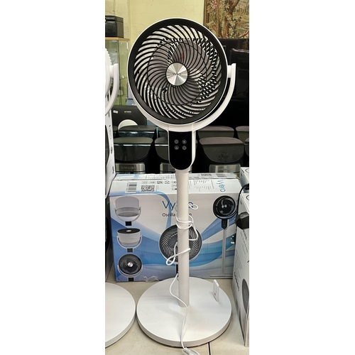 135 - BOXED VYBRA OSCILLATING PEDESTAL FAN WITH R/C