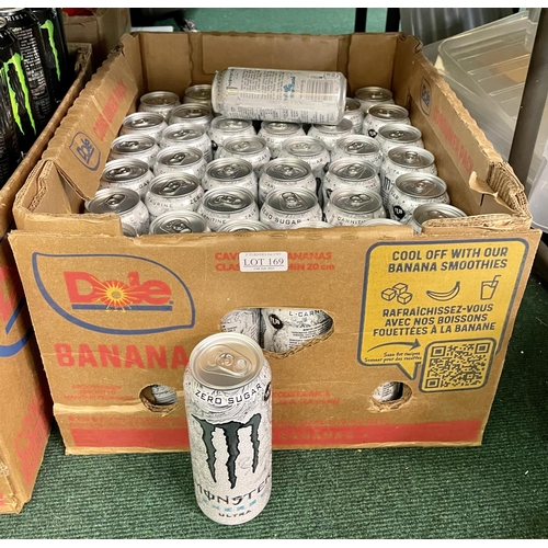 169 - BOX OF SUGAR FREE MONSTER ENERGY DRINKS