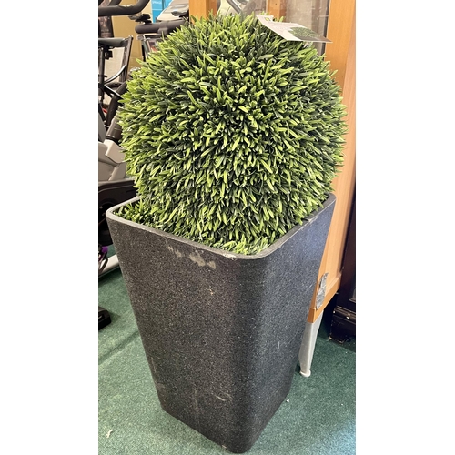 245 - TREE LOCATE ROSEMARY TOPIARY BALL FAUX TREE IN POT - APPROX 100CM HIGH