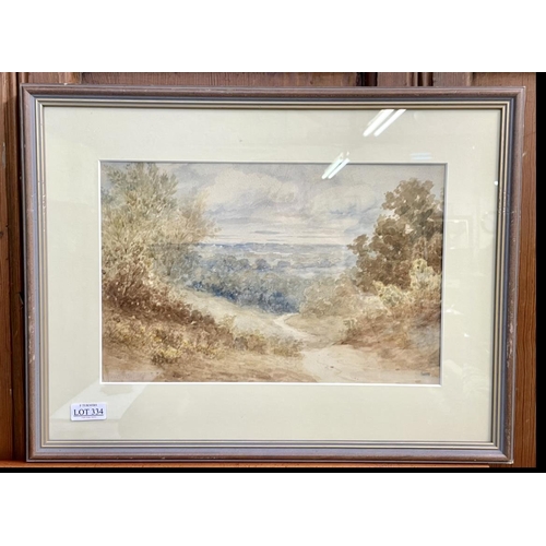 334 - J MOOREHOUSE - VICTORIAN FRAMED & GLAZED WATERCOLOUR - ALDERLEY EDGE, CHESHIRE - 22CM X 34CM