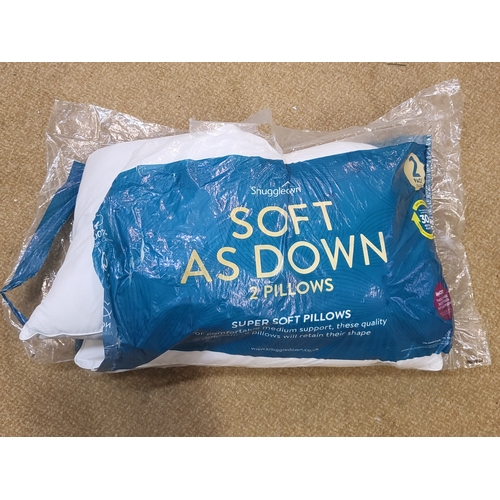 152 - SNUGGLEDOWN SOFT AS DOWN 2 PILLOW SUPERSOFT PILLOWS