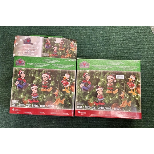 18 - DISNEY ORNAMENTS STORE SET OF 9