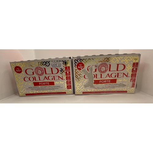 22 - SET OF 20 50ML BOTTLES OF GOLD COLLAGEN FORTE