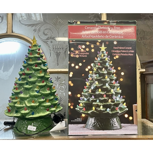 40 - BOXED CERAMIC LIGHT UP CHRISTMAS TREE