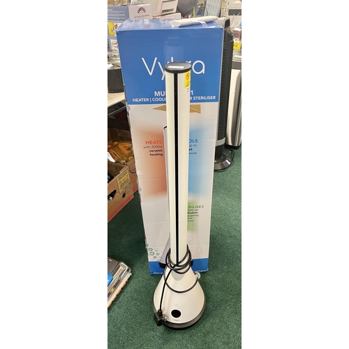 45 - BOXED VYBRA 3 IN 1 HEATER WHITE WITH R/C