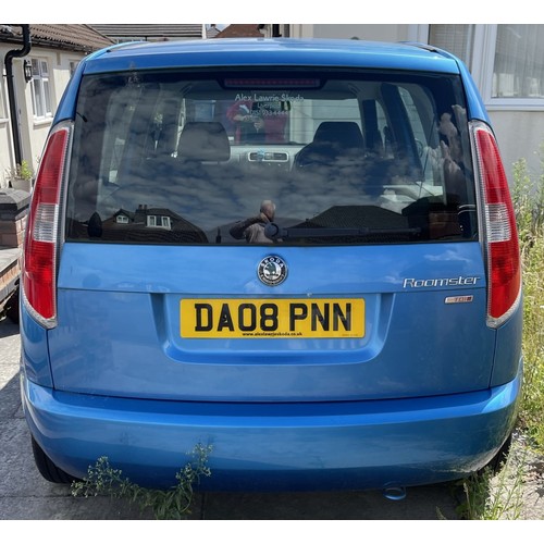 1 - SKODA ROOMSTER 2 TDi 105 MPV DIESEL CAR 1.9L VRM: DA08PNN (04 07 2008) - APPROX.60,000 - BLUE, MOT -... 