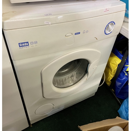 164 - CREDA DRYER TR12 TUMBLE DRYER 60CM W 85CM H 54CM D