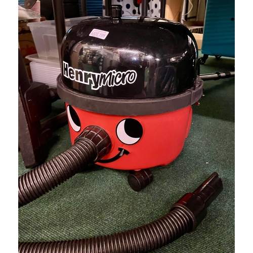 108 - HENRY MICRO HOOVER WITH HOSE AND MAIN HEAD