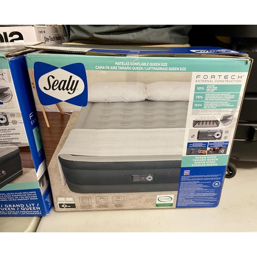 123 - BOXED SEALY QUEEN SIZED INFLATABLE AIR BED