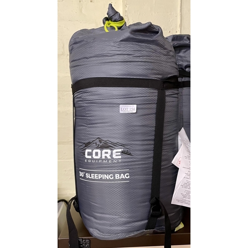 154 - CORE EQUIPMENT 30 DEGREE SLEEPING BAG WITH CARRY BAG