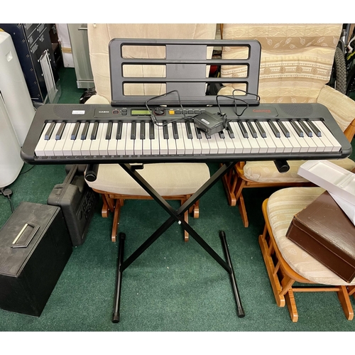 294 - CASIO CASIO TONE CT-S195 ELECTRONIC KEYBOARD WITH STAND AND POWER LEAD